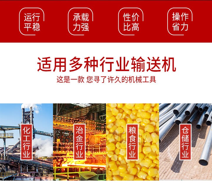 Z型輸送機優勢適用多種行業例如：化工行業，冶金行業，糧食行業，倉儲行業。